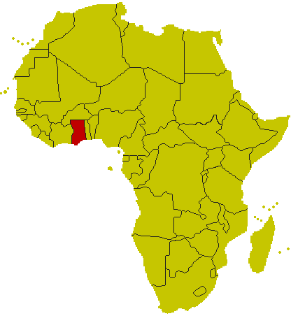 Karte Ghana